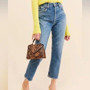 AGOLDE Riley Cropped Slim Straight Jeans